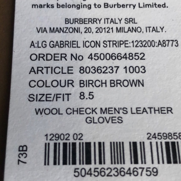 BURBERRY Gabriel Check Icon Stripe Gloves Size 8.5(M). ASKING PRICE IS FIRM!!!! - Picture 5 of 11
